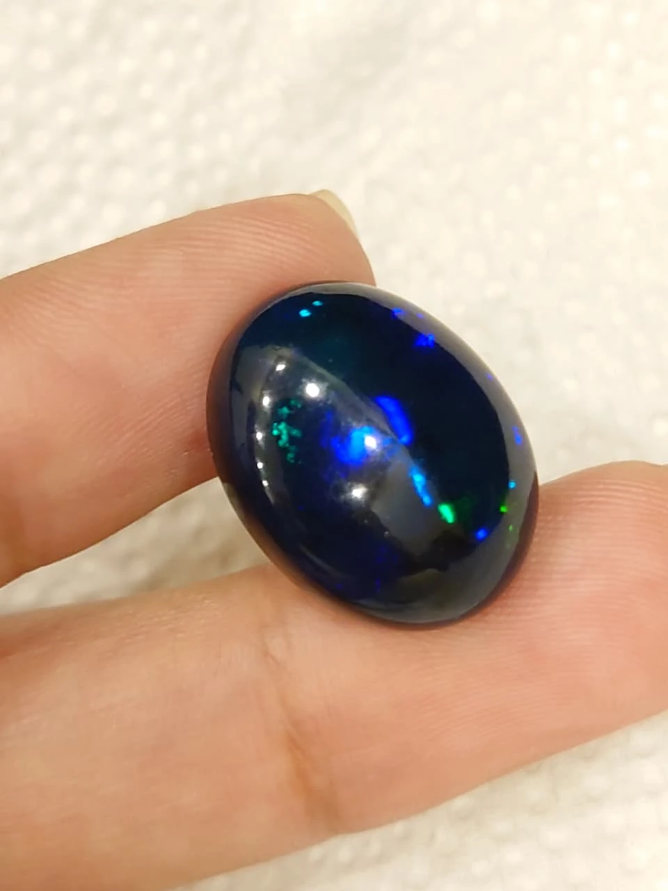 11ct Natural Black Opal Loose Gemstone from Ethiopia — view 2